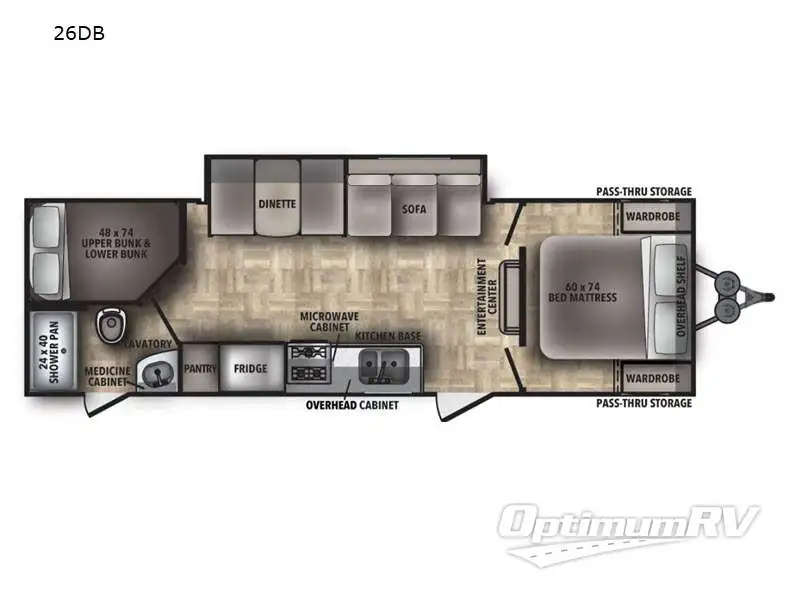 2022 Shasta Shasta 26DB RV Floorplan Photo