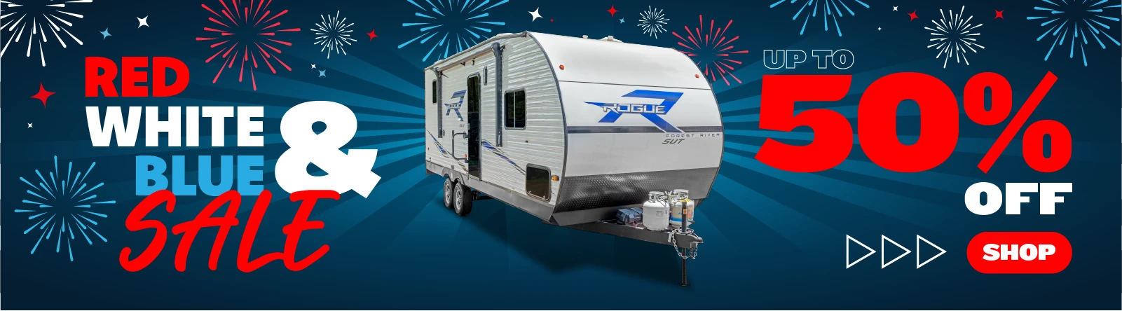 Red, White, and Blue RV Sale