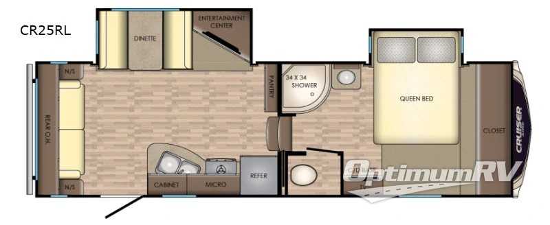 2019 CrossRoads Cruiser Aire CR25RL RV Floorplan Photo