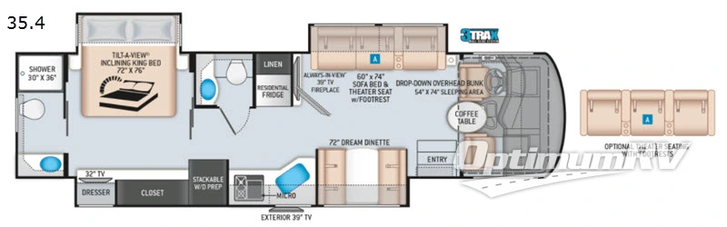 2021 Thor Miramar 35.4 RV Floorplan Photo