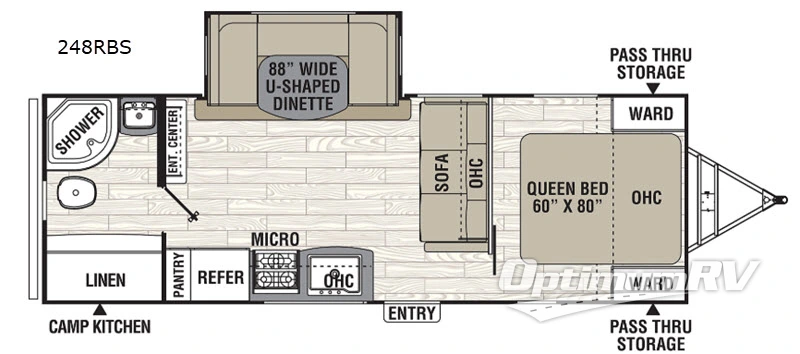 2019 Coachmen Freedom Express Ultra Lite 248RBS Floorplan Photo