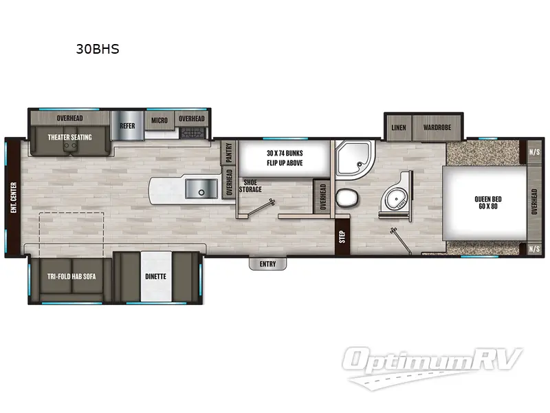 2023 Coachmen Chaparral Lite 30BHS Floorplan Photo