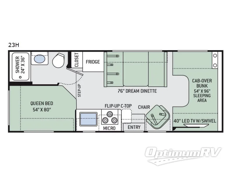 2017 Thor FREEDOM ELITE 23H Floorplan Photo