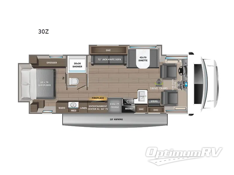 2023 Jayco Greyhawk 30Z Floorplan Photo