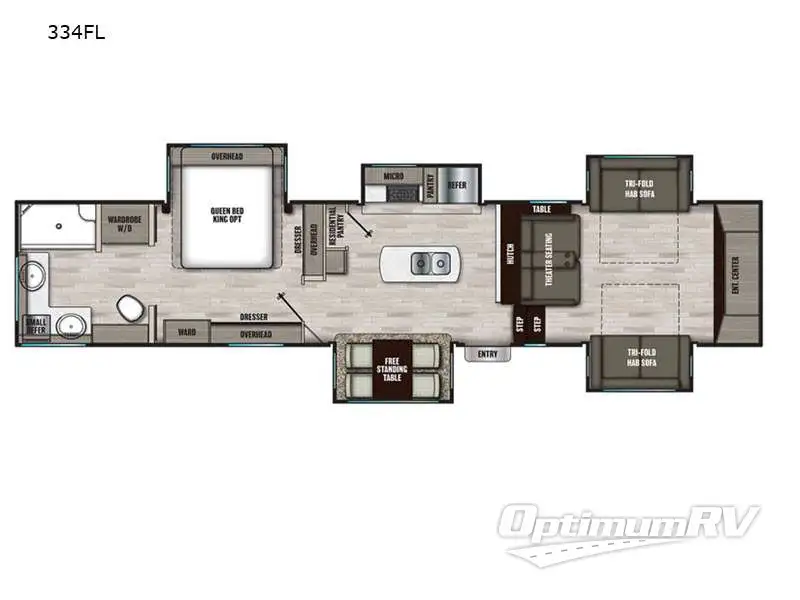 2022 Shasta Phoenix 334FL RV Floorplan Photo