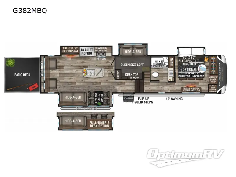 2021 KZ Durango Gold G382MBQ RV Floorplan Photo