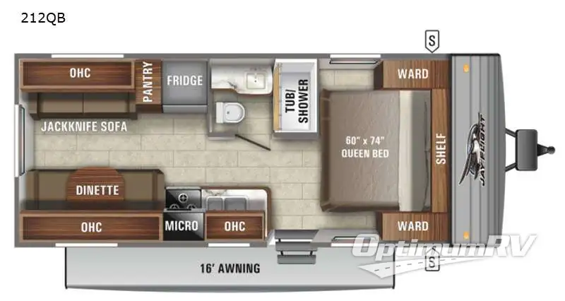 2021 Jayco Jay Flight 212QB RV Floorplan Photo