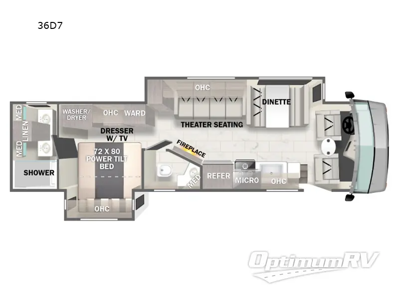 2023 Forest River Georgetown 7 Series 36D7 RV Floorplan Photo