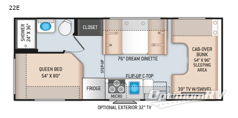 2021 Thor Chateau 22E Chevy Floorplan Photo