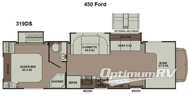 2015 Coachmen Leprechaun 319DS Ford 450 Floorplan Photo