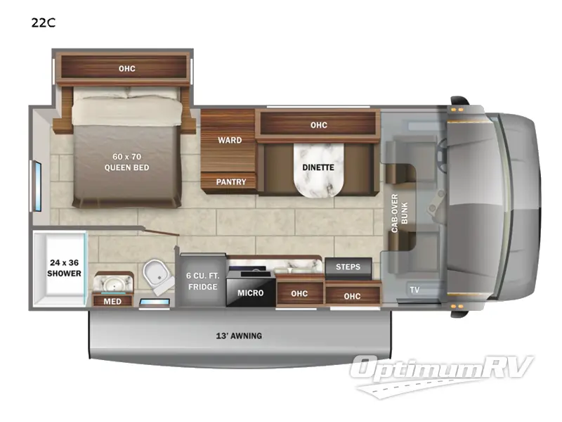 2022 Jayco Redhawk SE 22C RV Floorplan Photo