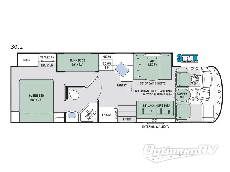 2018 Thor ACE 30.2 RV Floorplan Photo