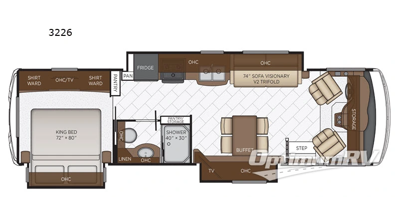 2021 Newmar Bay Star 3226 RV Floorplan Photo
