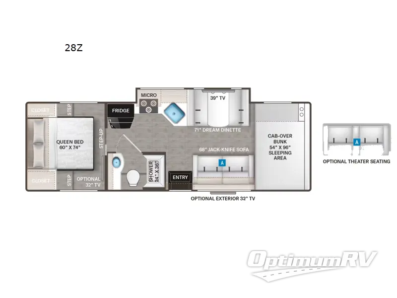 2022 Thor Four Winds 28Z Floorplan Photo