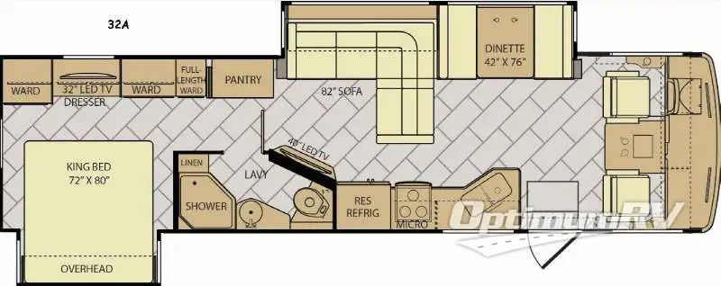 2017 Fleetwood Storm 32A RV Floorplan Photo