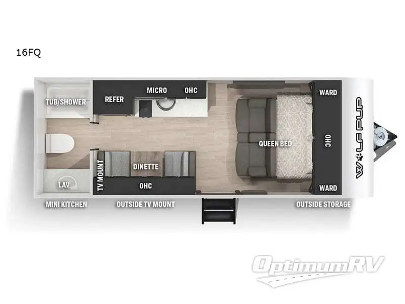2021 Forest River Cherokee Wolf Pup Black Label 16FQBL Floorplan Photo