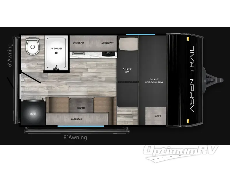 2026 Dutchmen Aspen Trail 13FB RV Floorplan Photo