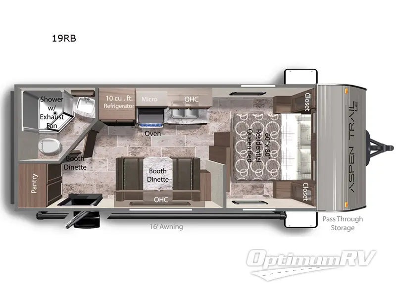 2026 Dutchmen Aspen Trail LE 19RB Floorplan Photo