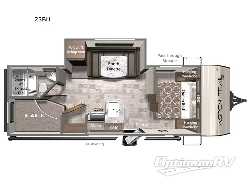 2025 Dutchmen Aspen Trail LE 23BH RV Floorplan Photo