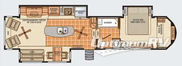 2013 Dynamax Trilogy 3800RL RV Floorplan Photo