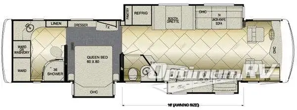 2012 Newmar Ventana LE 3862 Floorplan Photo