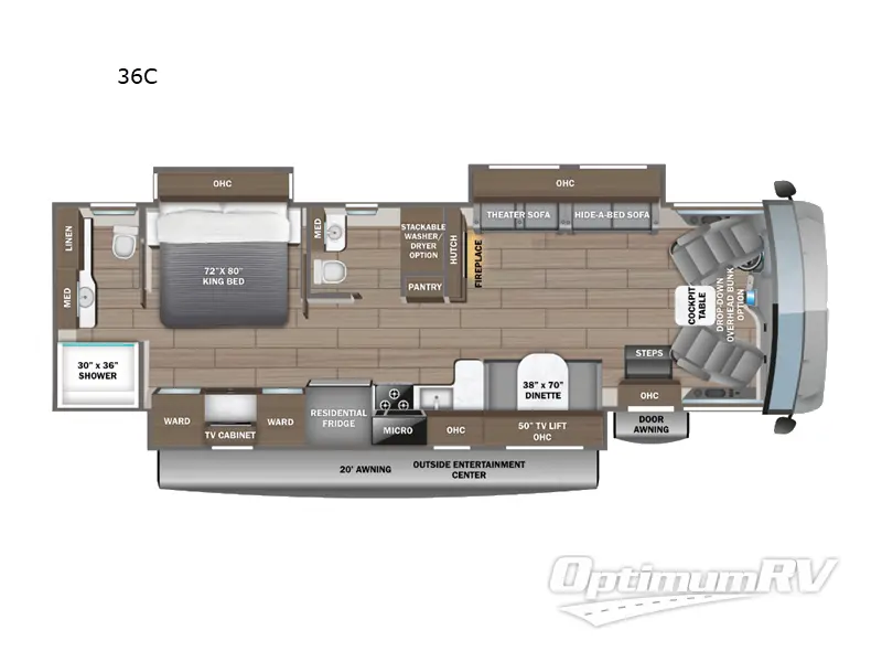 2025 Jayco Precept 36C RV Floorplan Photo