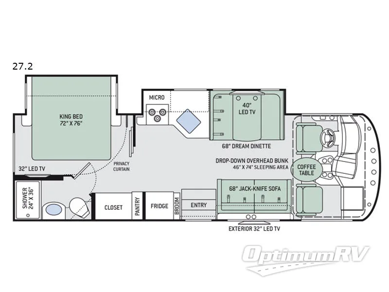 2018 Thor ACE 27.2 Floorplan Photo
