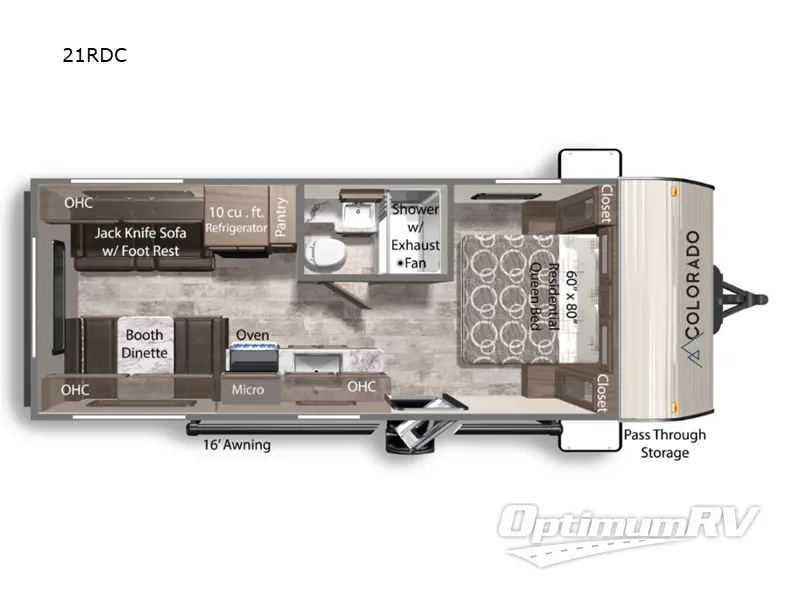 2025 Dutchmen Colorado 21RDC RV Floorplan Photo
