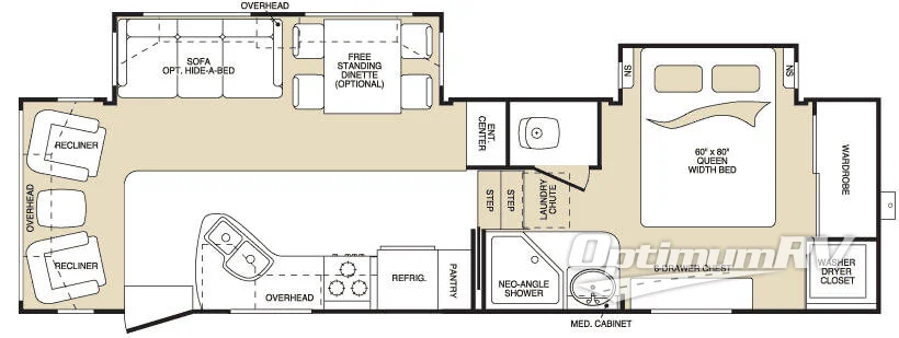 2008 Keystone Montana 2955RL Floorplan Photo