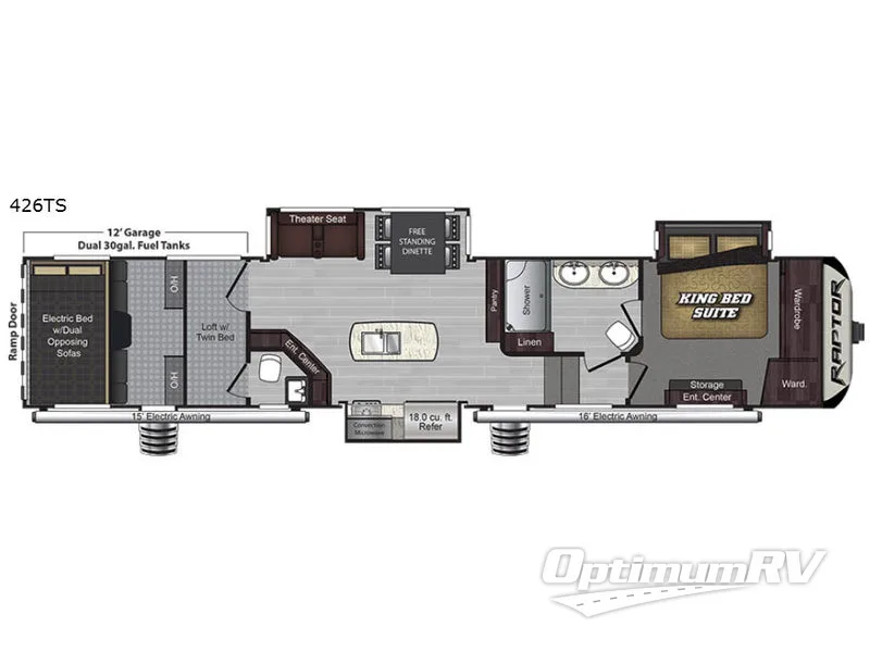 2017 Keystone Raptor 426TS Floorplan Photo