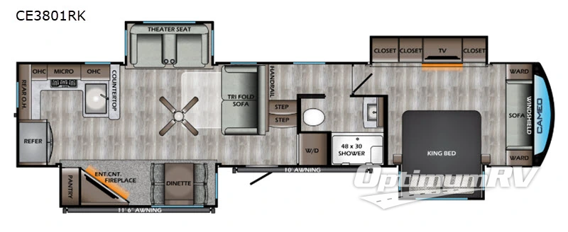 2020 CrossRoads Cameo CE3801RK Floorplan Photo