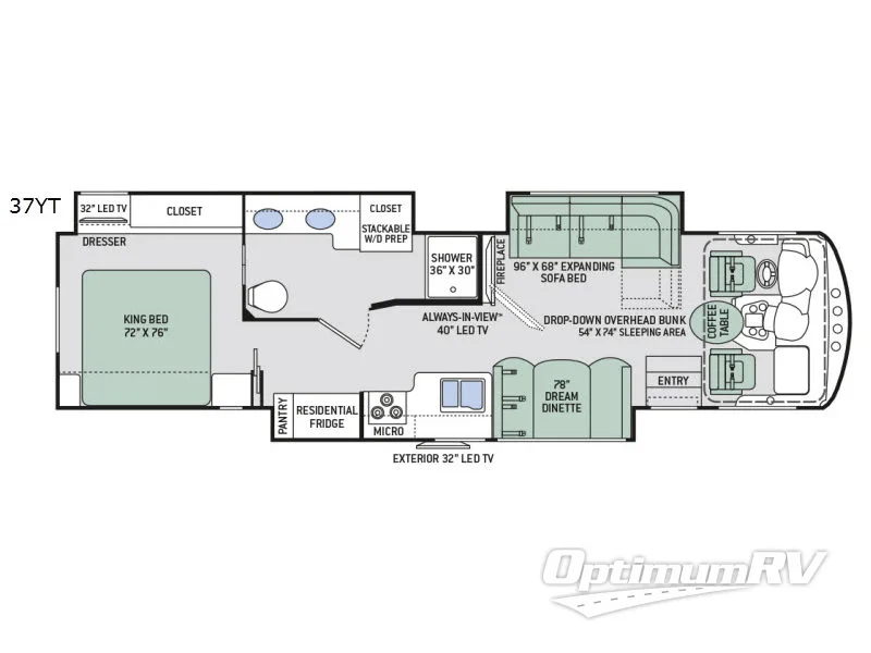 2017 Thor Challenger 37YT Floorplan Photo