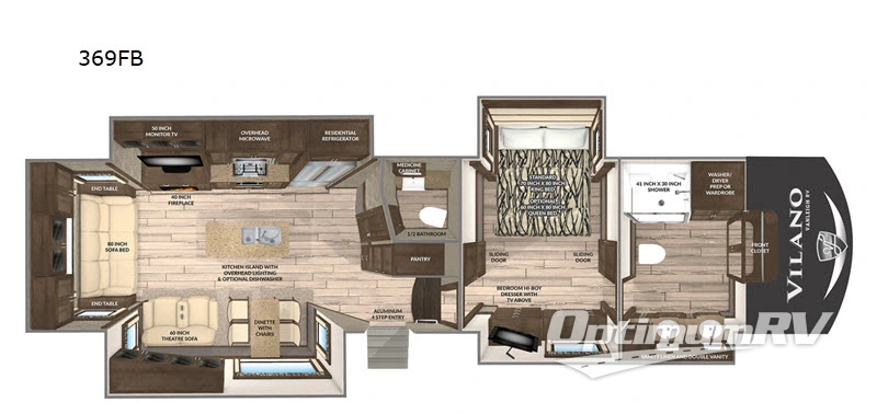 2019 VanLeigh Vilano 369FB Floorplan Photo