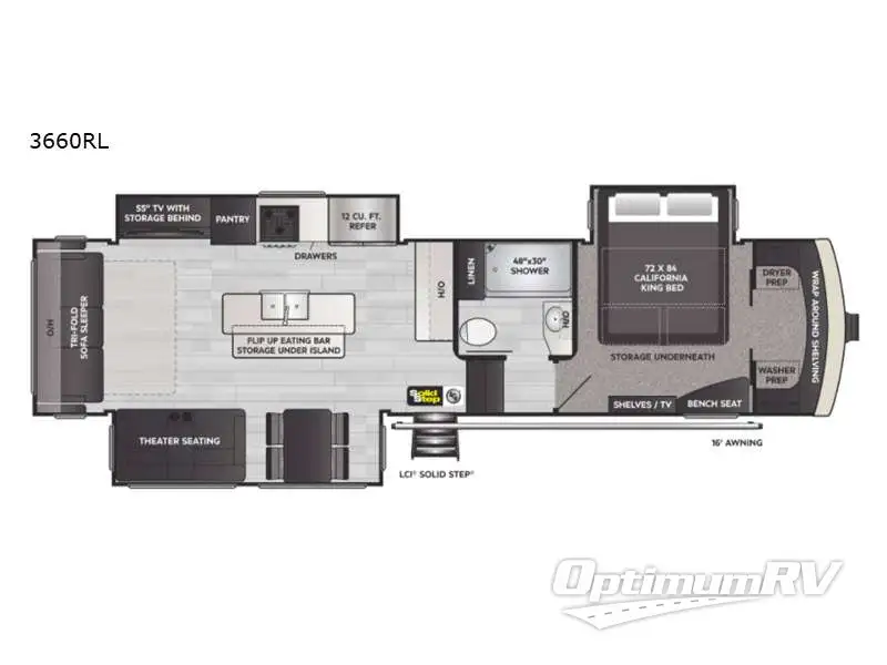 2021 Keystone Arcadia 3660RL Floorplan Photo