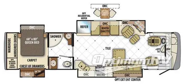 2014 Forest River Berkshire 390FL Floorplan Photo