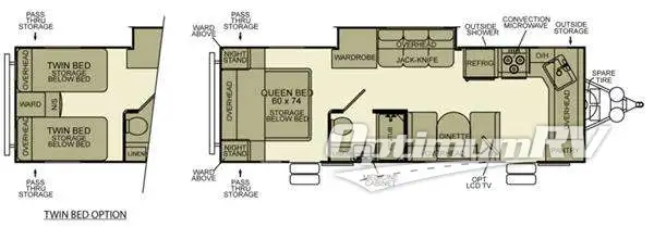 2012 EverGreen RV Ever-Lite 29FK Floorplan Photo