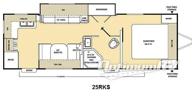 2012 Coachmen Catalina 25RKS Floorplan Photo