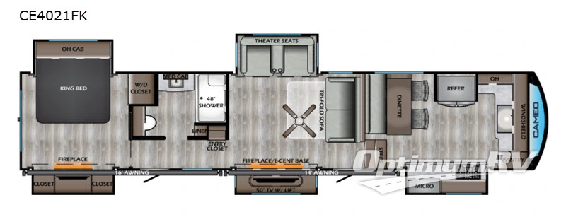 2020 CrossRoads Cameo CE4021FK Floorplan Photo