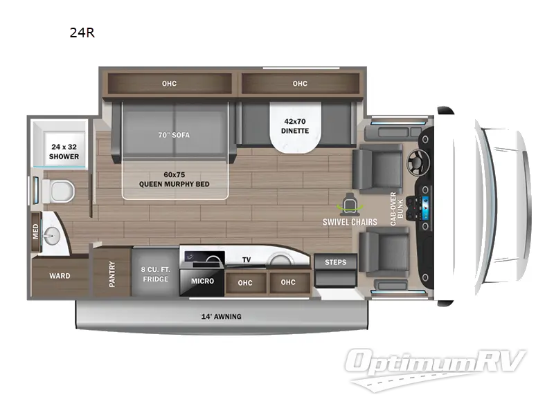 2023 Jayco Melbourne 24R RV Floorplan Photo