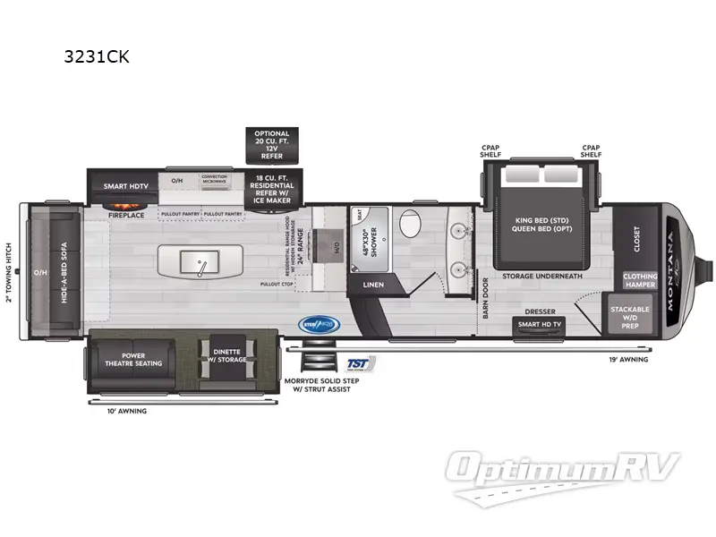2023 Keystone Montana 3231CK Floorplan Photo
