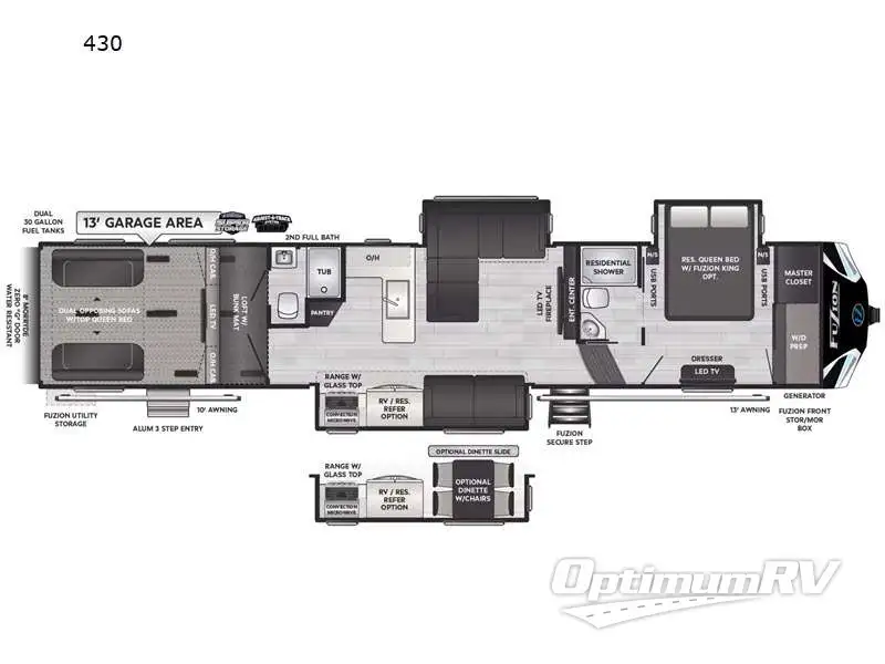 2022 Keystone Fuzion 430 Floorplan Photo