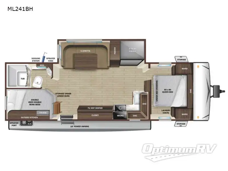 2022 Highland Ridge Mesa Ridge S-Lite ML241BH RV Floorplan Photo