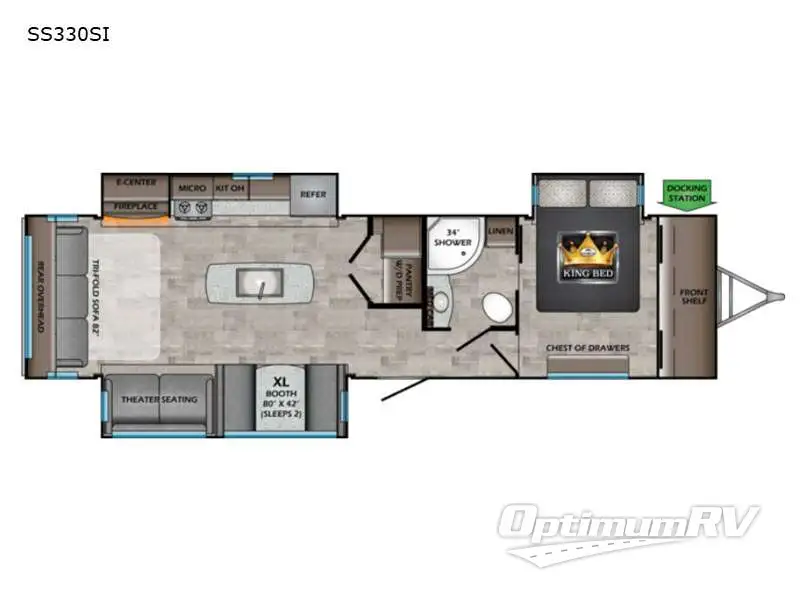 2022 CrossRoads Sunset Trail SS330SI RV Floorplan Photo
