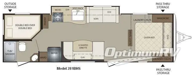 2011 Keystone Bullet 281BHS RV Floorplan Photo