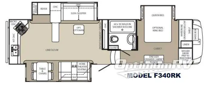 2015 Palomino Columbus F340RK Floorplan Photo