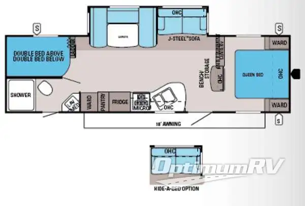 2014 Jayco Jay Flight 28BHBE RV Floorplan Photo
