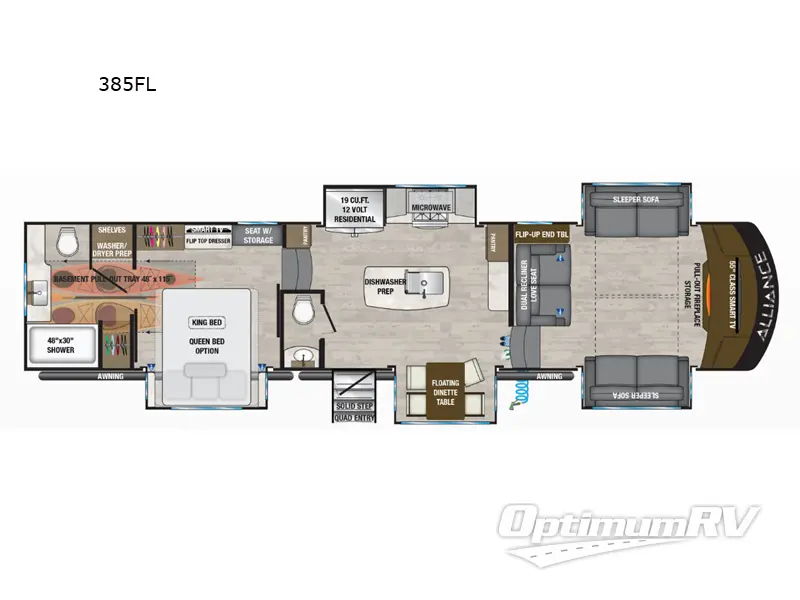 2024 Alliance Paradigm 385FL Floorplan Photo