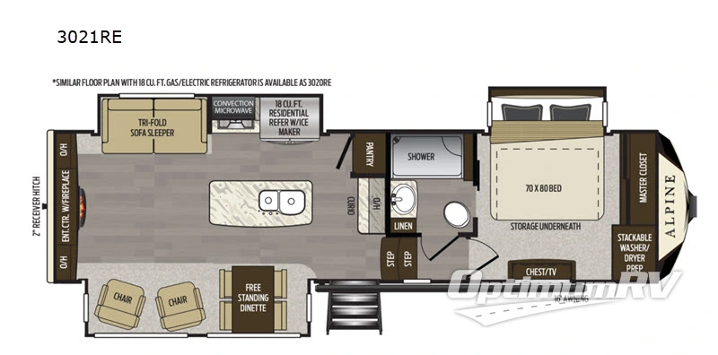 2020 Keystone alpine 3021RE RV Floorplan Photo