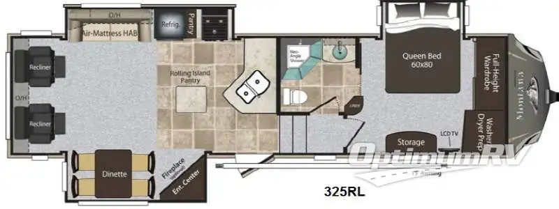 2013 Keystone Montana High Country 325RL Floorplan Photo