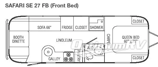 2007 Airstream Safari Special Edition 27 FB Floorplan Photo